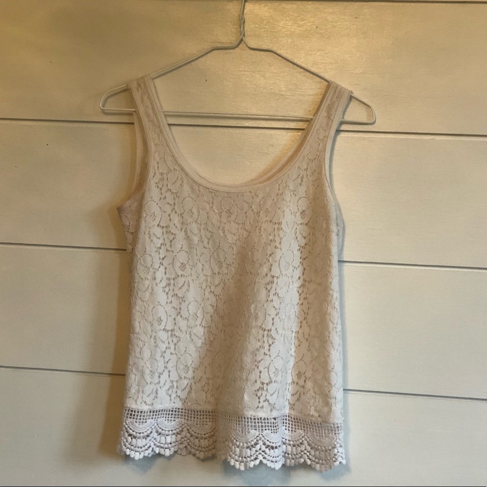 Ivory Lace Tank